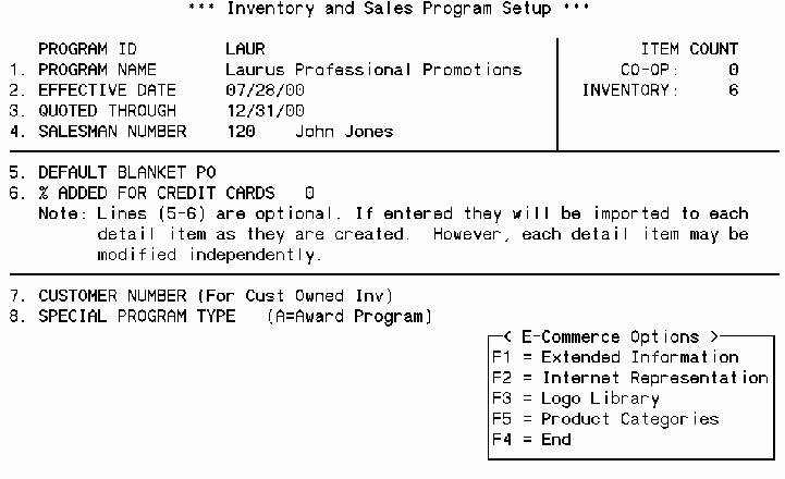 setting up the inventory13